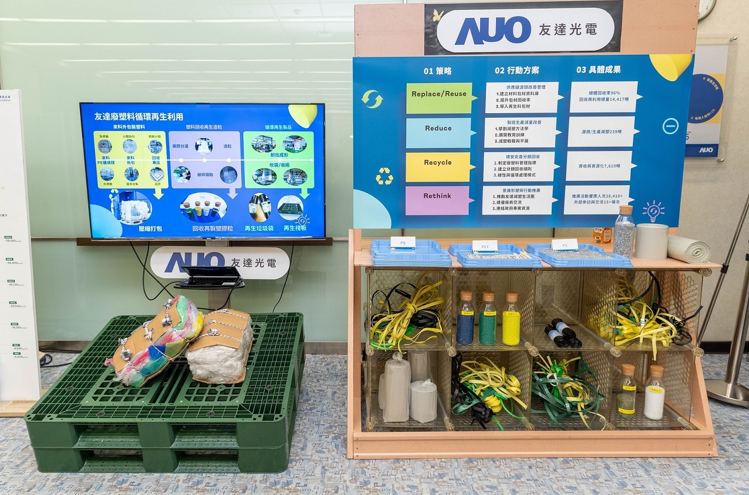 haobotiyu-好博(中國)回應市場綠色訴求，與客戶通力開發綠色產品，2023年超過150支產品導入塑膠、金屬、玻璃等再生料，擴大再生料應用廣度並創造經濟效益，獲「循環經濟領袖獎」